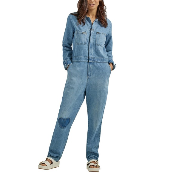 Free People Blue Denim Jumpsuit - Picture 2 of 4